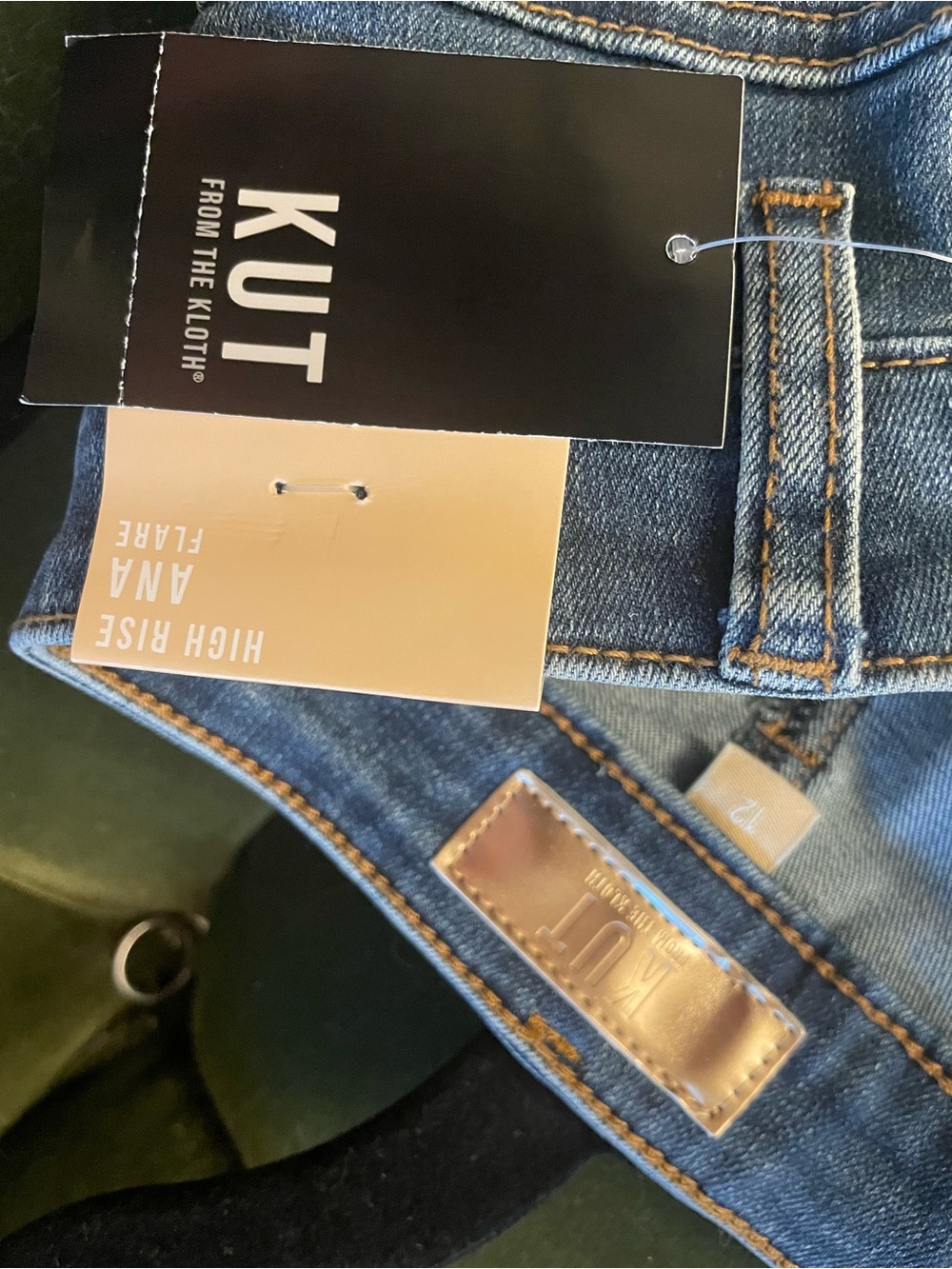 Kut from the Kloth High Rise Yoke front Ana flare Jean sz 12. 33” inseam - Picture 7 of 10